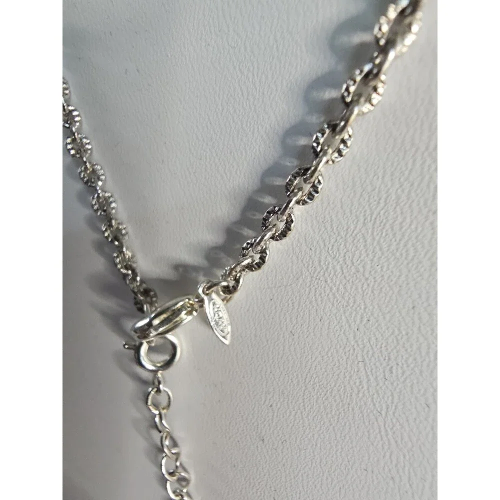 Avon Green/Teal/White Beaded Necklace
